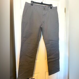 Bonobos Men’s Pants Gray 38X30 Slim Fit Khakis Chinos Flat Front Twill